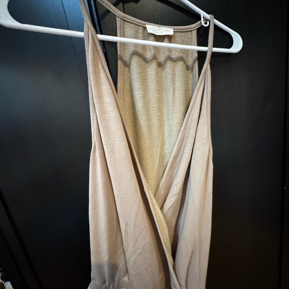Ramy Brook Tan jumpsuit with glitter
